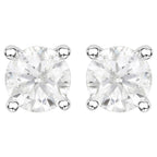 Diamond Stud Earrings 1 Carats 14K White Gold