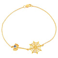 Tanzanite Spider Bracelet 0.08 Carats Gold Plated Silver
