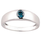 Blue Diamond Ring 0.33 Carats 9K White Gold
