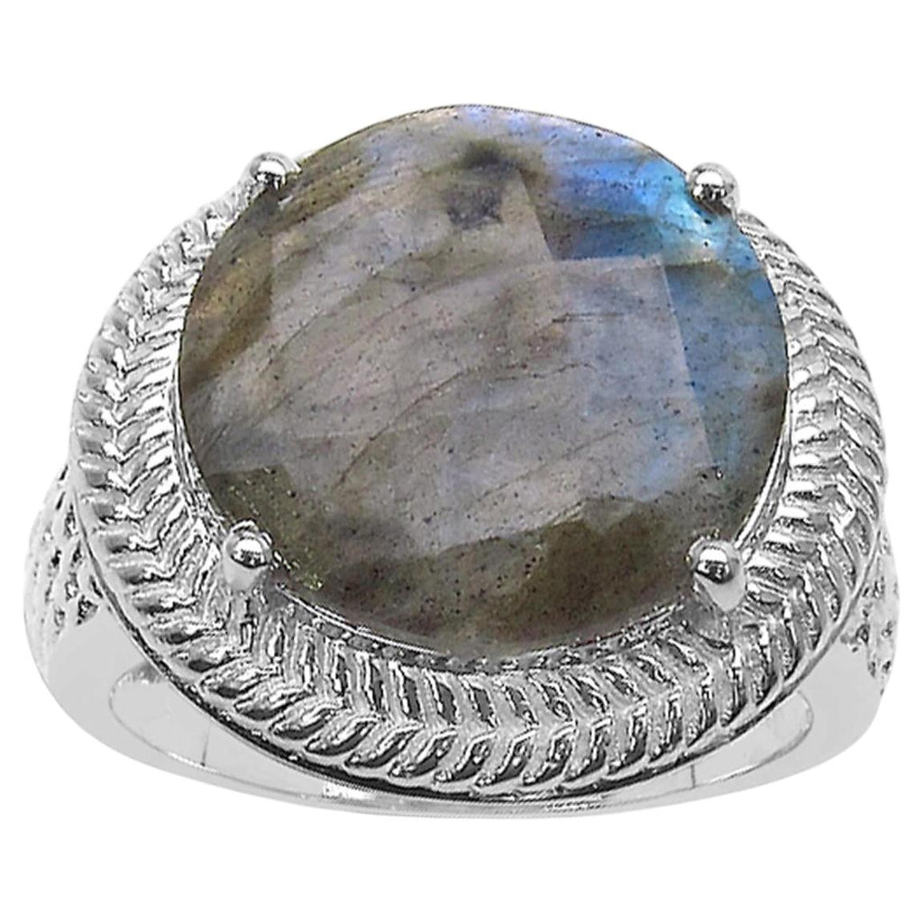 Labradorite Ring 12.2 Carats Sterling Silver
