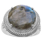 Labradorite Ring 12.2 Carats Sterling Silver