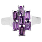 Amethyst Ring 2.78 Carats Sterling Silver