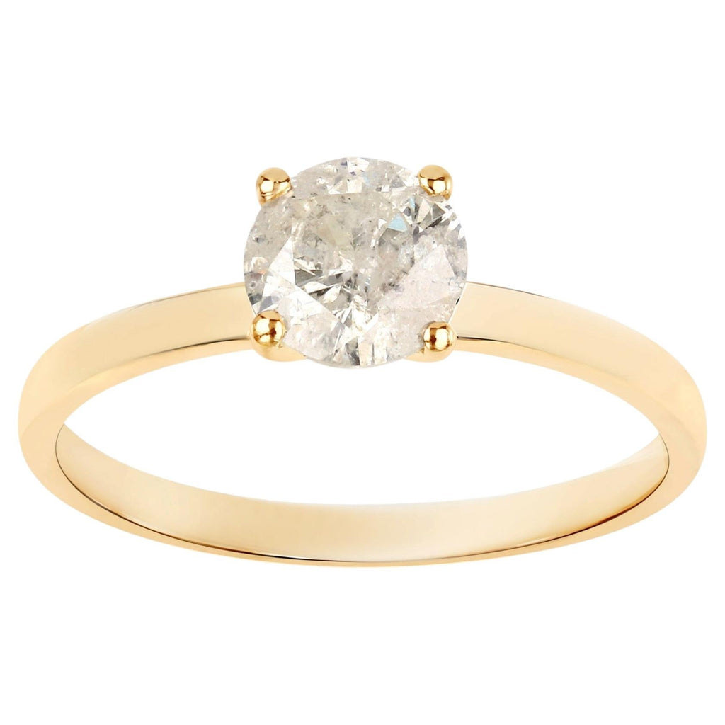 Diamond Ring 0.88 Carats 14K Yellow Gold