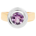 Amethyst Ring 2.24 Carats Gold Plated Silver