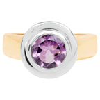 Amethyst Ring 2.24 Carats Gold Plated Silver