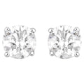 Diamond Stud Earrings 0.52 Carats 14K White Gold