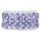 Tanzanite Ring 2.56 Carats Sterling Silver