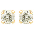 Diamond Stud Earrings 0.84 Carats 14K Yellow Gold