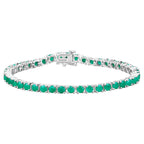 Emerald Bracelet 7.46 Carats Sterling Silver