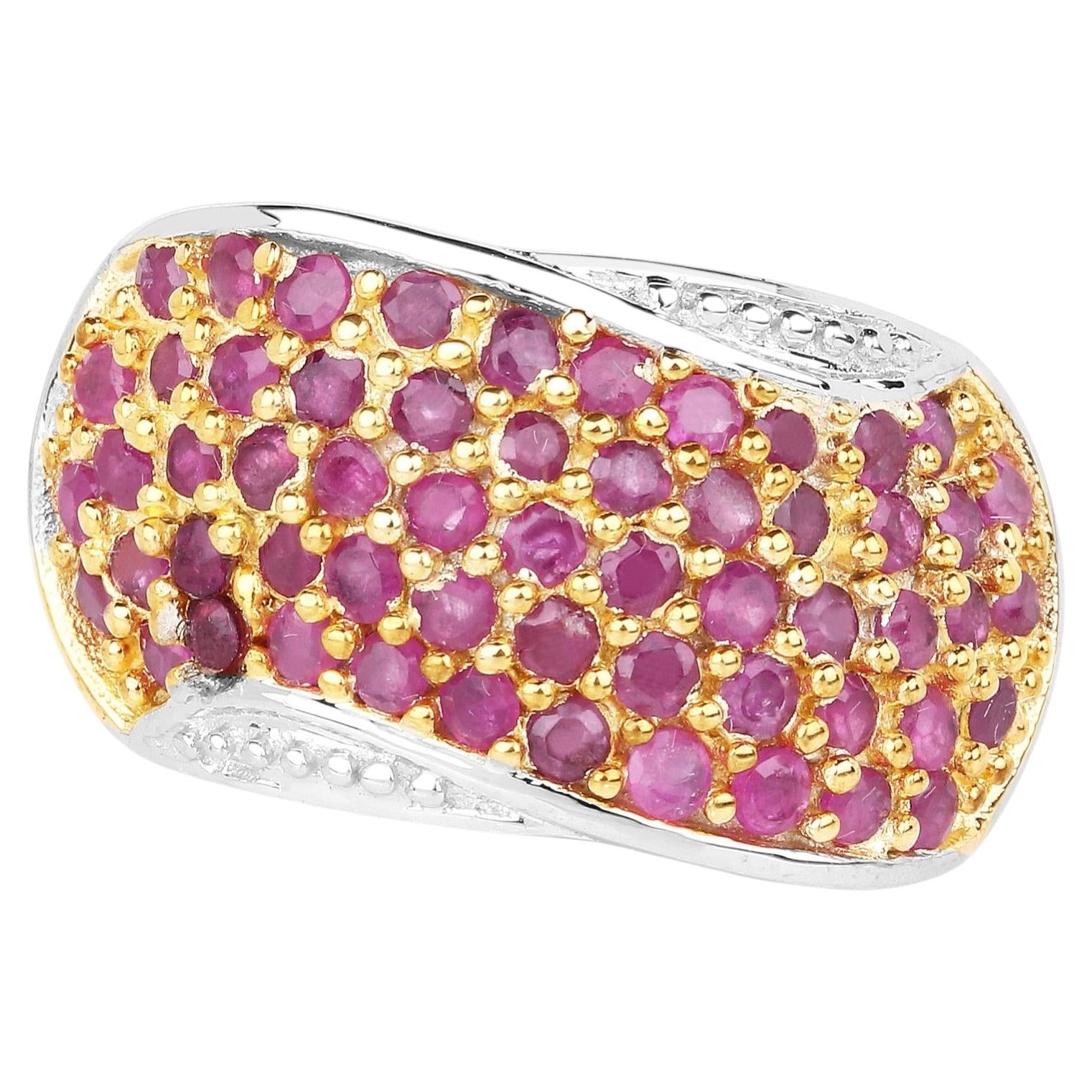 Ruby Ring 2.52 Carats Sterling Silver