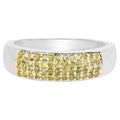 Yellow Diamond Ring 0.2 Carats Sterling Silver
