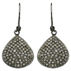 Diamond Cluster Earrings 2.6 Carats Sterling Silver