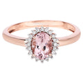 Morganite Ring With Diamonds 0.78 Carats 14K Rose Gold
