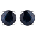 Natural Blue Sapphire Earrings 1.68 Carats 14K White Gold