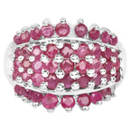 Ruby Ring 2.62 Carats Sterling Silver