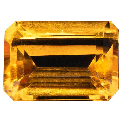 Natural Citrine 6.83 Carat Emerald Cut Loose Gemstone