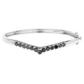 Black Diamond Bracelet 2.26 Carats Sterling Silver