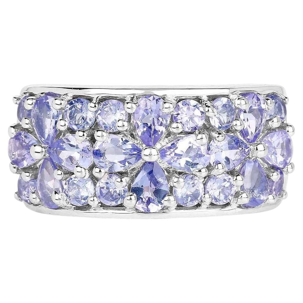 Tanzanite Ring 2.48 Carats Sterling Silver