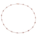Morganite Necklace 4.84 Carats Gold Plated Silver