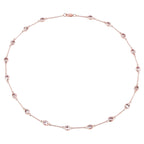 Morganite Necklace 4.84 Carats Gold Plated Silver