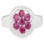 Ruby Ring 1.52 Carats Sterling Silver
