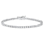 White Topaz Tennis Bracelet 4.95 Carats Sterling Silver
