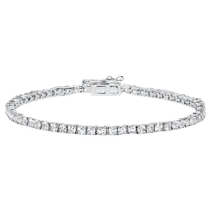 White Topaz Tennis Bracelet 4.95 Carats Sterling Silver