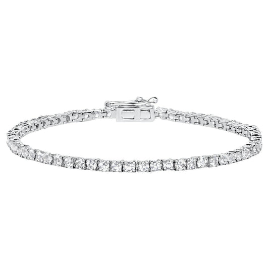 White Topaz Tennis Bracelet 4.95 Carats Sterling Silver