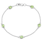 Peridot Bracelet 1.74 Carats Sterling Silver