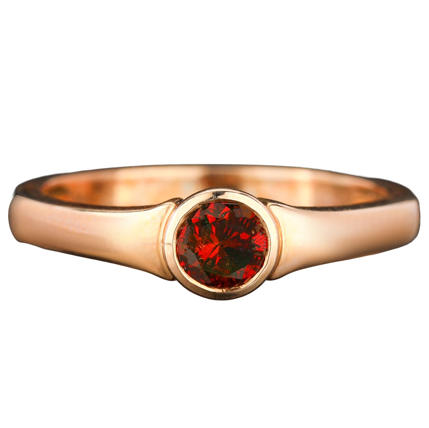 Red Diamond Ring 0.33 Carats 9K Yellow Gold