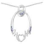 Tanzanite Mom Pendant 0.16 Carats Sterling Silver