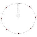 Garnet Necklace 2.08 Carats Sterling Silver
