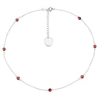Garnet Necklace 2.08 Carats Sterling Silver