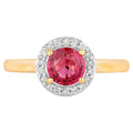 Ruby Ring With Diamonds 1.08 Carats 14K Yellow Gold
