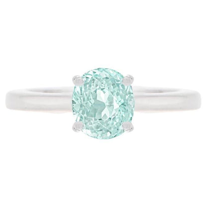 GIA Certified Paraiba Tourmaline Solitare Ring 1.52 Carat Natural