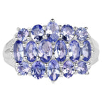 Tanzanite Ring 3.02 Carats Sterling Silver