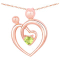Peridot Mom Pendant 0.24 Carats Gold Plated Silver