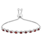 Garnet Bracelet 1.78 Carats Sterling Silver