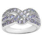 Tanzanite Ring 1.24 Carats Sterling Silver