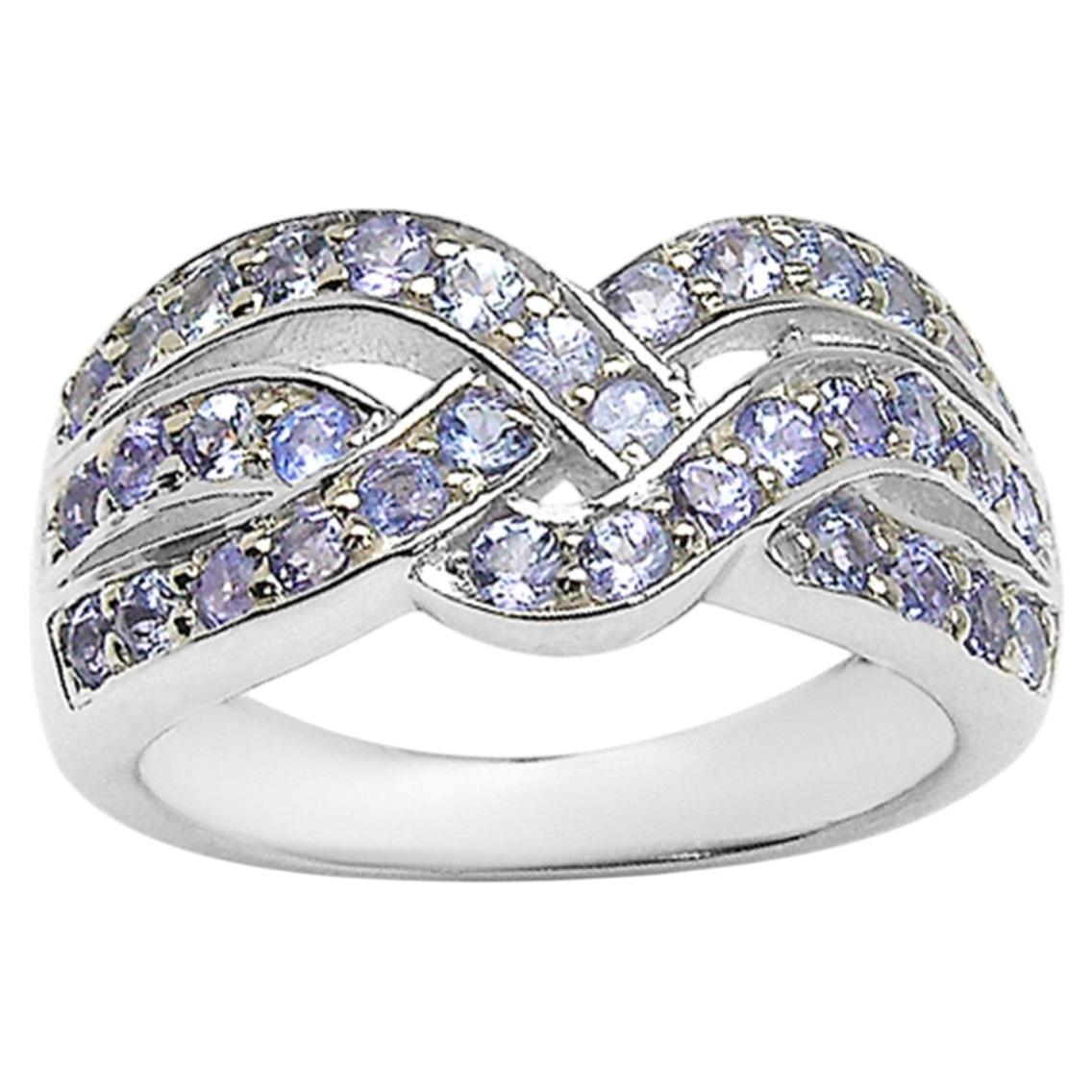 Tanzanite Ring 1.24 Carats Sterling Silver