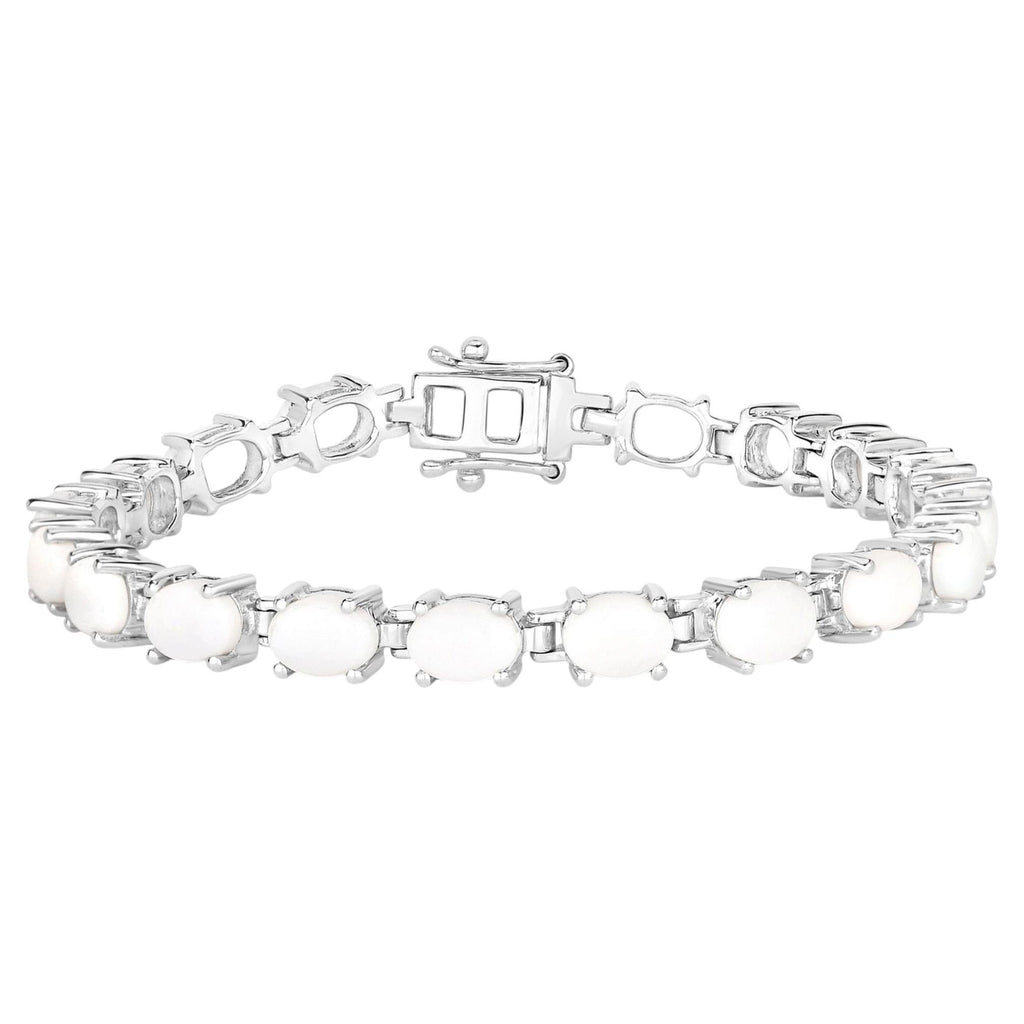 Opal Tennis Bracelet 10.2 Carats Sterling Silver