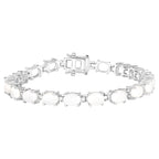 Opal Tennis Bracelet 10.2 Carats Sterling Silver