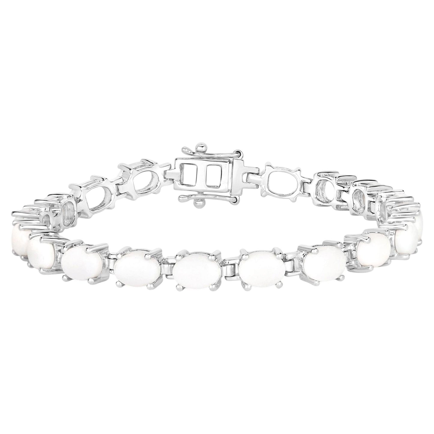 Opal Tennis Bracelet 10.2 Carats Sterling Silver
