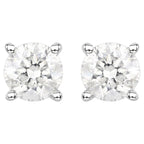 Diamond Stud Earrings 0.78 Carats 14K White Gold