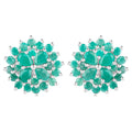 Emerald Earrings 2.3 Carats Sterling Silver
