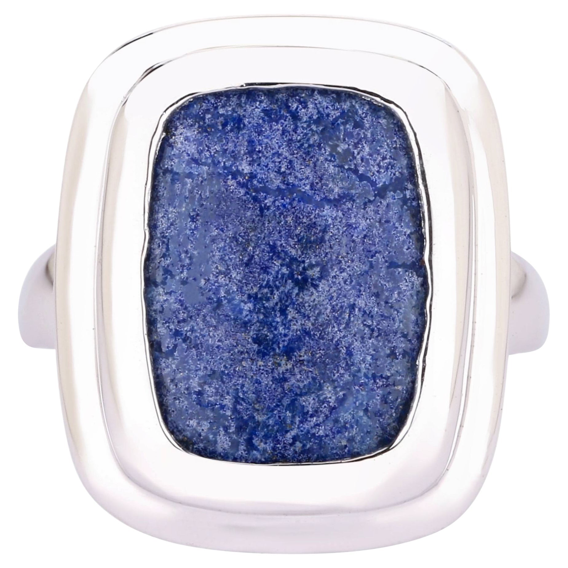 Lapis Ring 14.06 Carats Sterling Silver