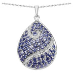 Tanzanite Pendant 4.68 Carats Sterling Silver