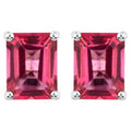 Pink Topaz Stud Earrings 3.2 Carats