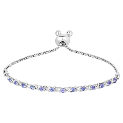 Tanzanite Bracelet 0.9 Carats Sterling Silver