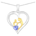 Tanzanite Mom Pendant 0.44 Carats Sterling Silver